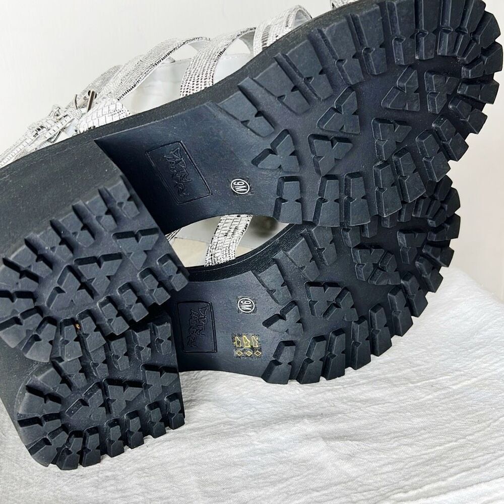 Dirty Laundry Silver Fun Stuff Heel Gladiator San… - image 7